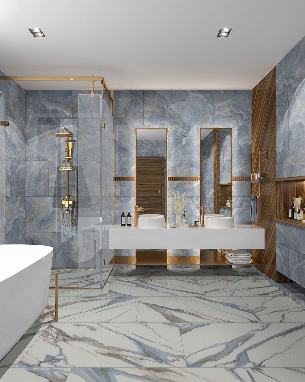 MSI Exotika Oceano Porcelain Tile — room scene