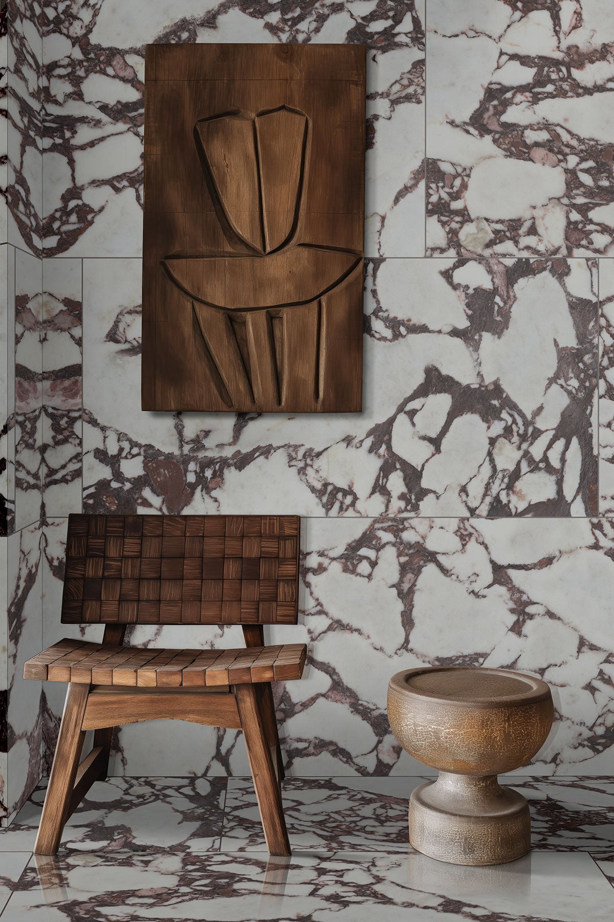 MSI Violetta 24 x 48 Polished — surface detail in natural tonality