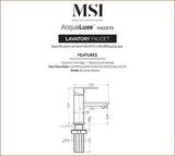 MSI 1 Handle Bathroom Faucet - 401 Brushed Nickel Faucets
