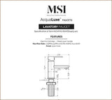 MSI 1 Handle Bathroom Faucet - 401 Gold Faucets