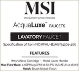MSI 2 Handle Bathroom Faucet - 405 Brushed Nickel Faucets