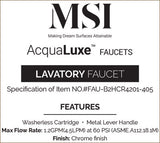 MSI 2 Handle Bathroom Faucet - 405 Chrome Faucets