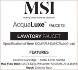 MSI 2 Handle Bathroom Faucet - 410 Chrome Faucets