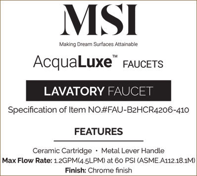 MSI 2 Handle Bathroom Faucet — surface detail in natural tonality
