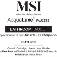 MSI 1-Handle Pull-Out Sprayer Kitchen Faucet — surface detail in natural tonality