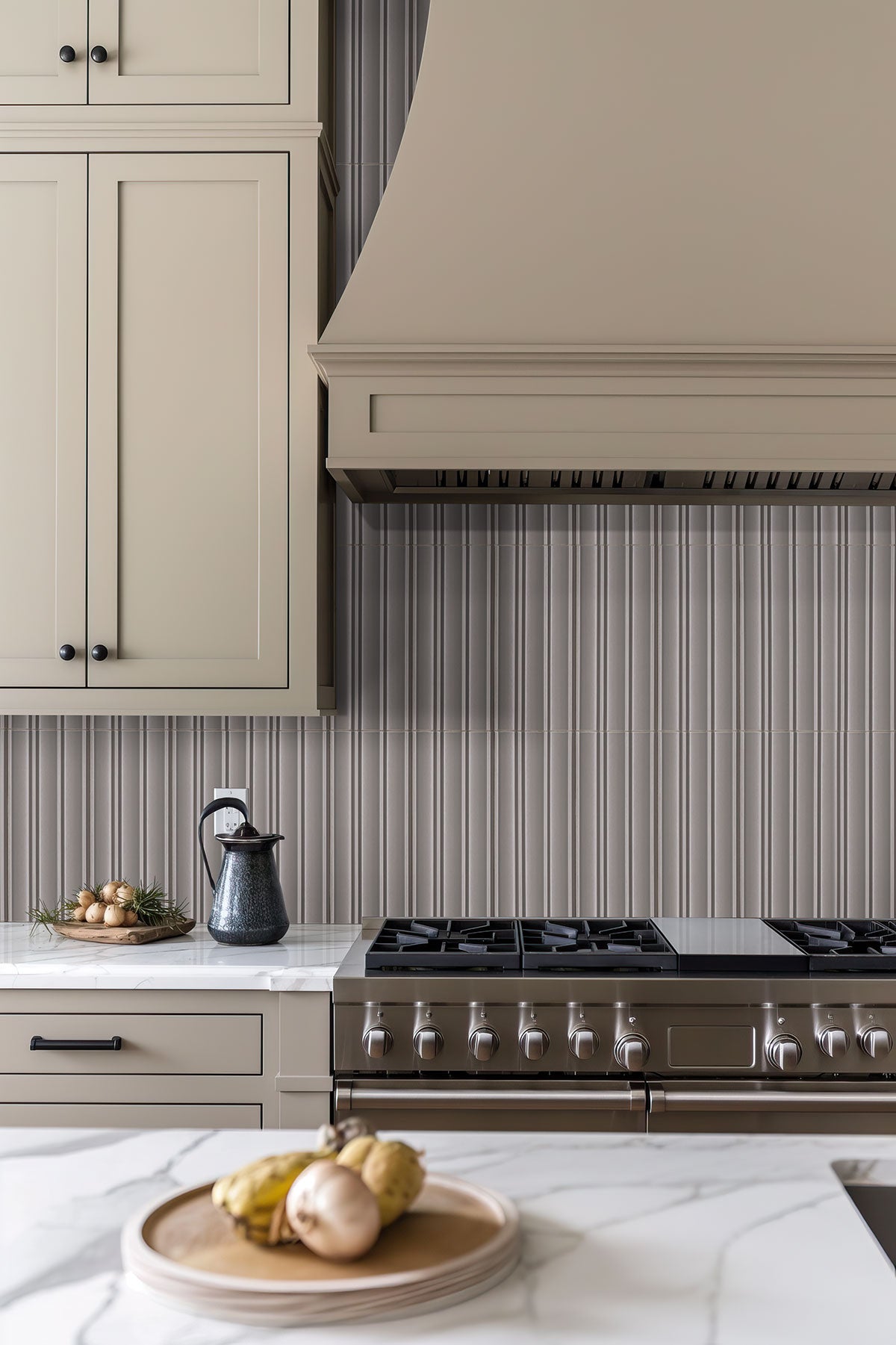 MSI Folk Charcoal Fluted Tile — surface detail in charcoal tonality