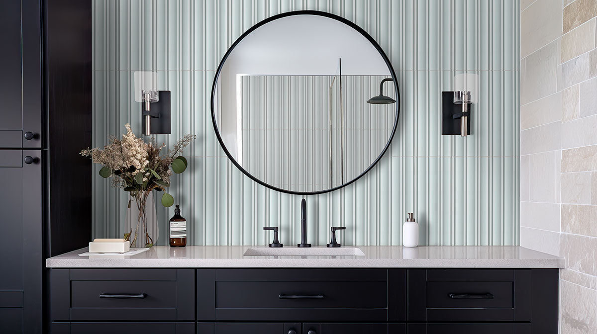 MSI Folk Sky Fluted Tile — surface detail in natural tonality