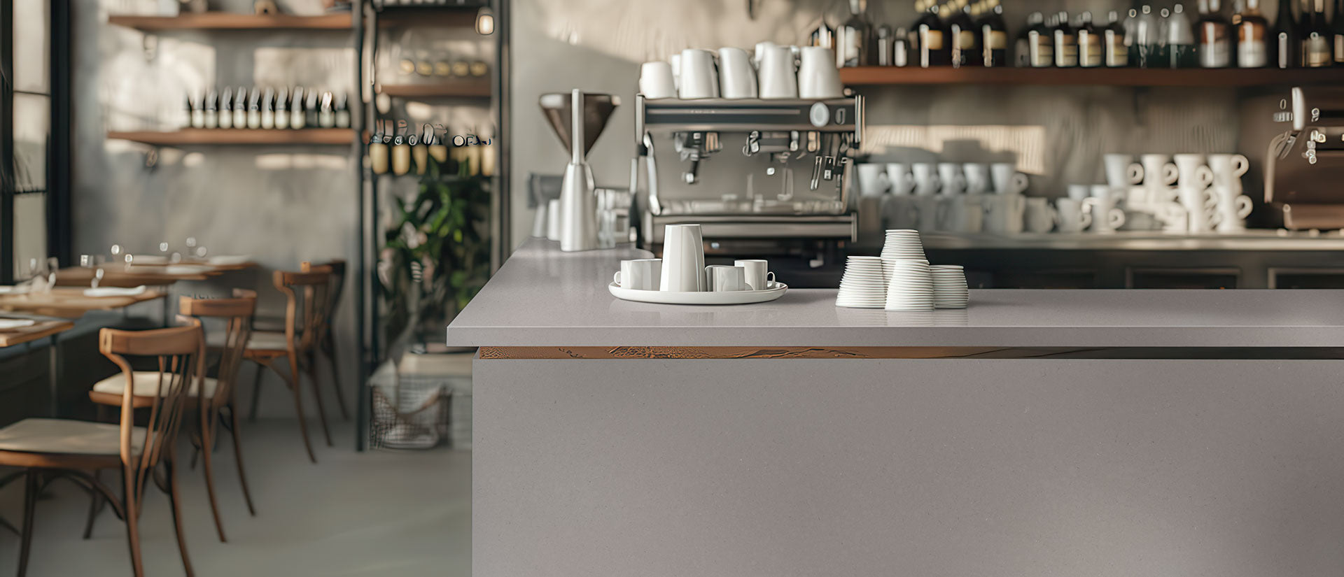 MSI Fossil Gray - Quartz Island Countertop