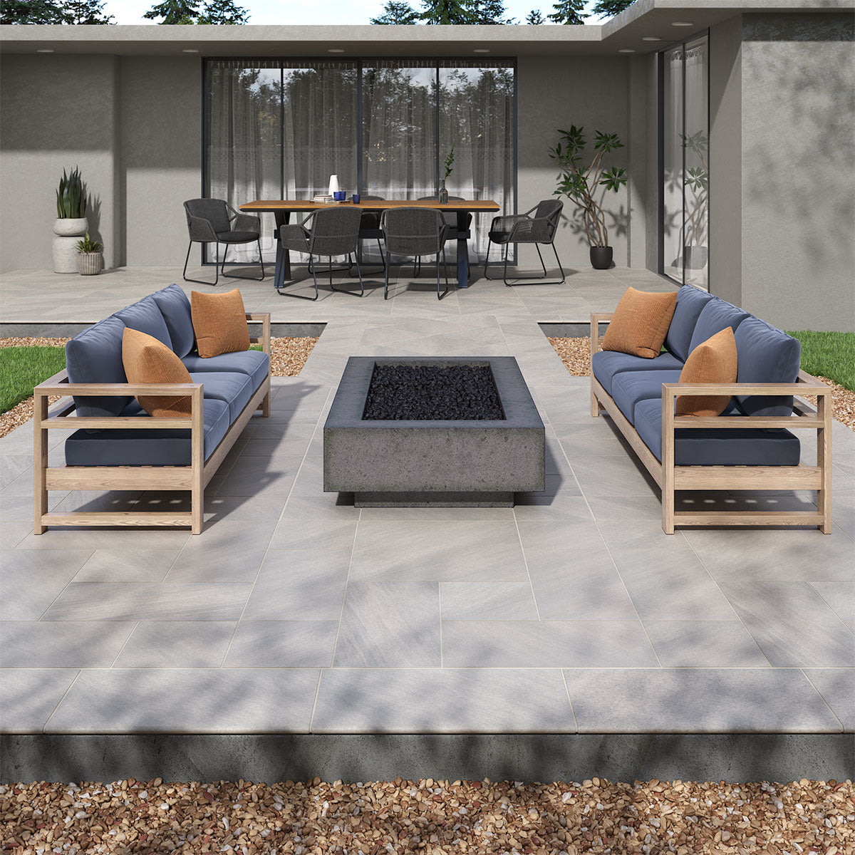 MSI Fossil Snow Porcelain Paver — surface detail in natural tonality