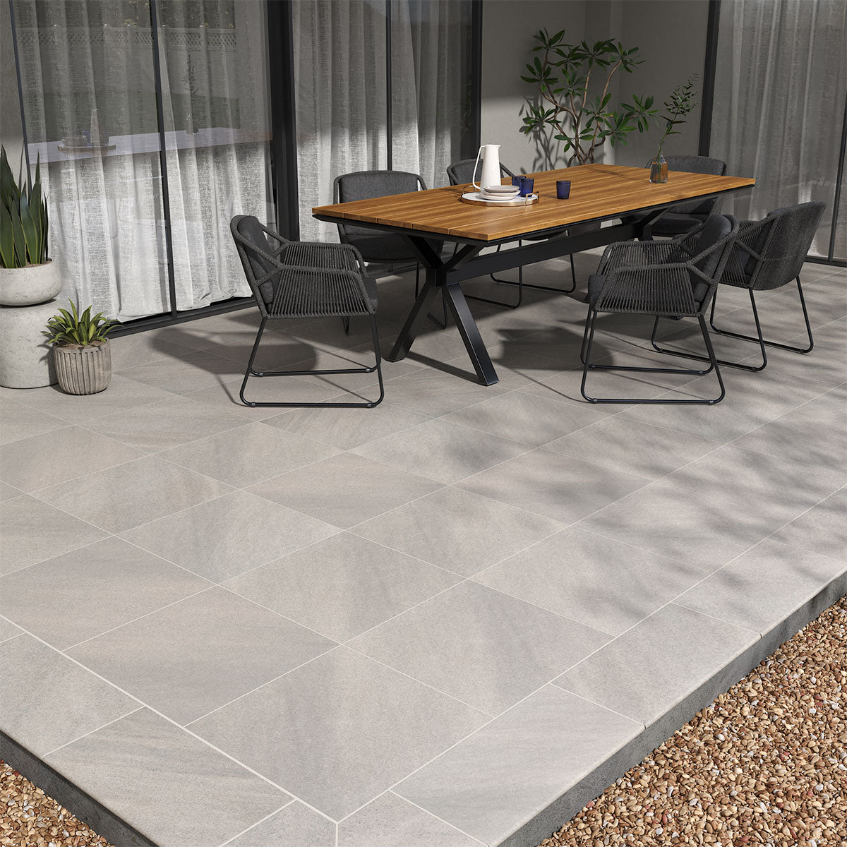 MSI Fossil Snow Porcelain Paver — surface detail in natural tonality