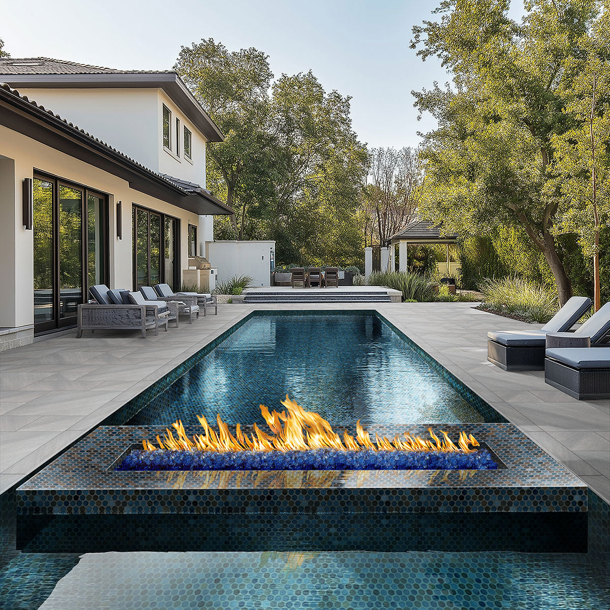 MSI Fossil Snow Porcelain Coping — surface detail in natural tonality