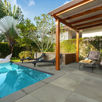 MSI Full Range Bluestone Porcelain Paver — surface detail in natural tonality