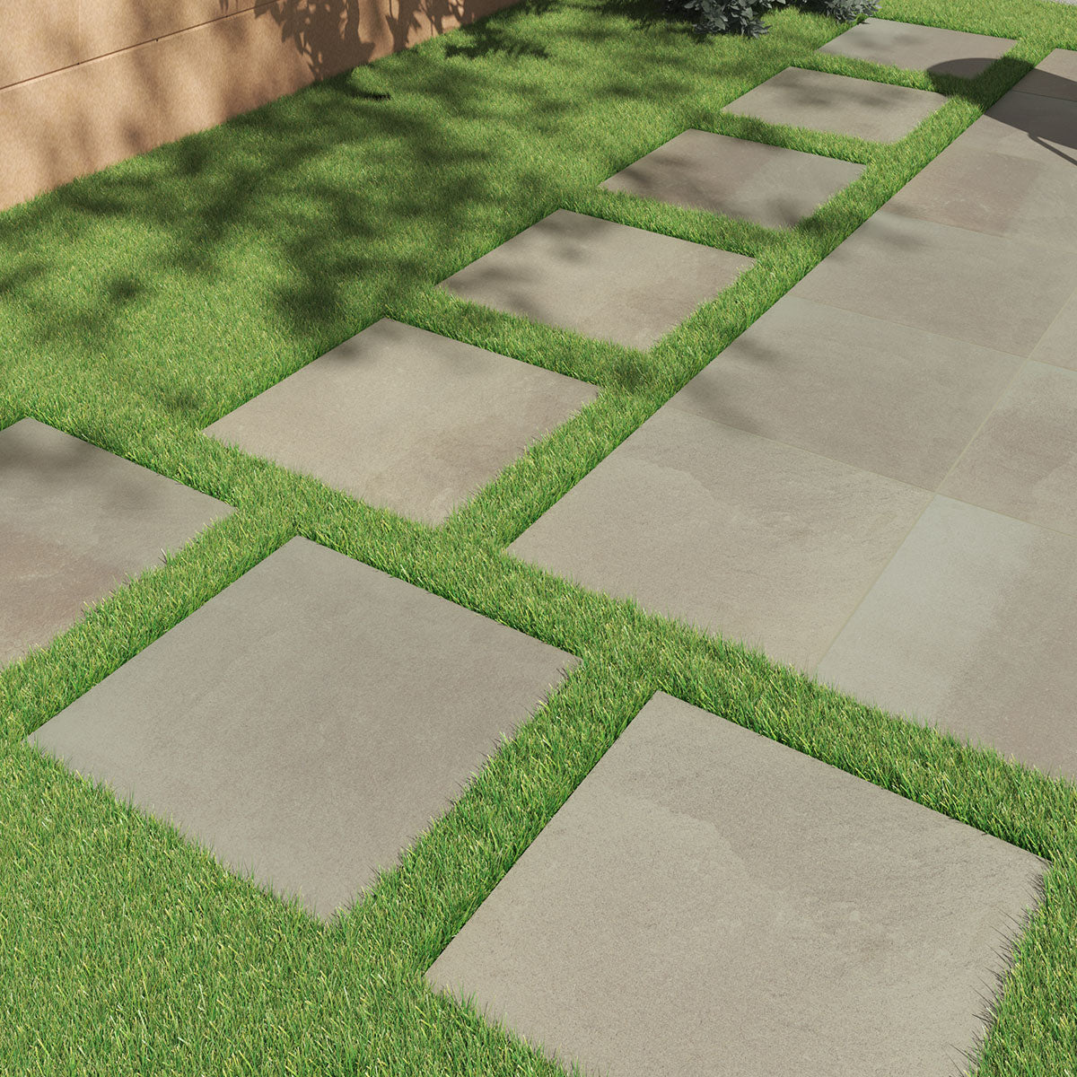 MSI Full Range Bluestone Porcelain Paver — surface detail in natural tonality