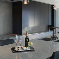 MSI Galant Gray Quartz — surface detail in gray tonality factory-finished eased edge ready for install
