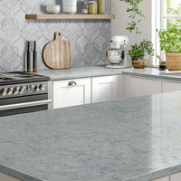 MSI Galant Gray Quartz — surface detail in gray tonality factory-finished eased edge ready for install