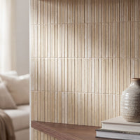 MSI Gems Cappuccino Fluted Tile — surface detail in natural tonality