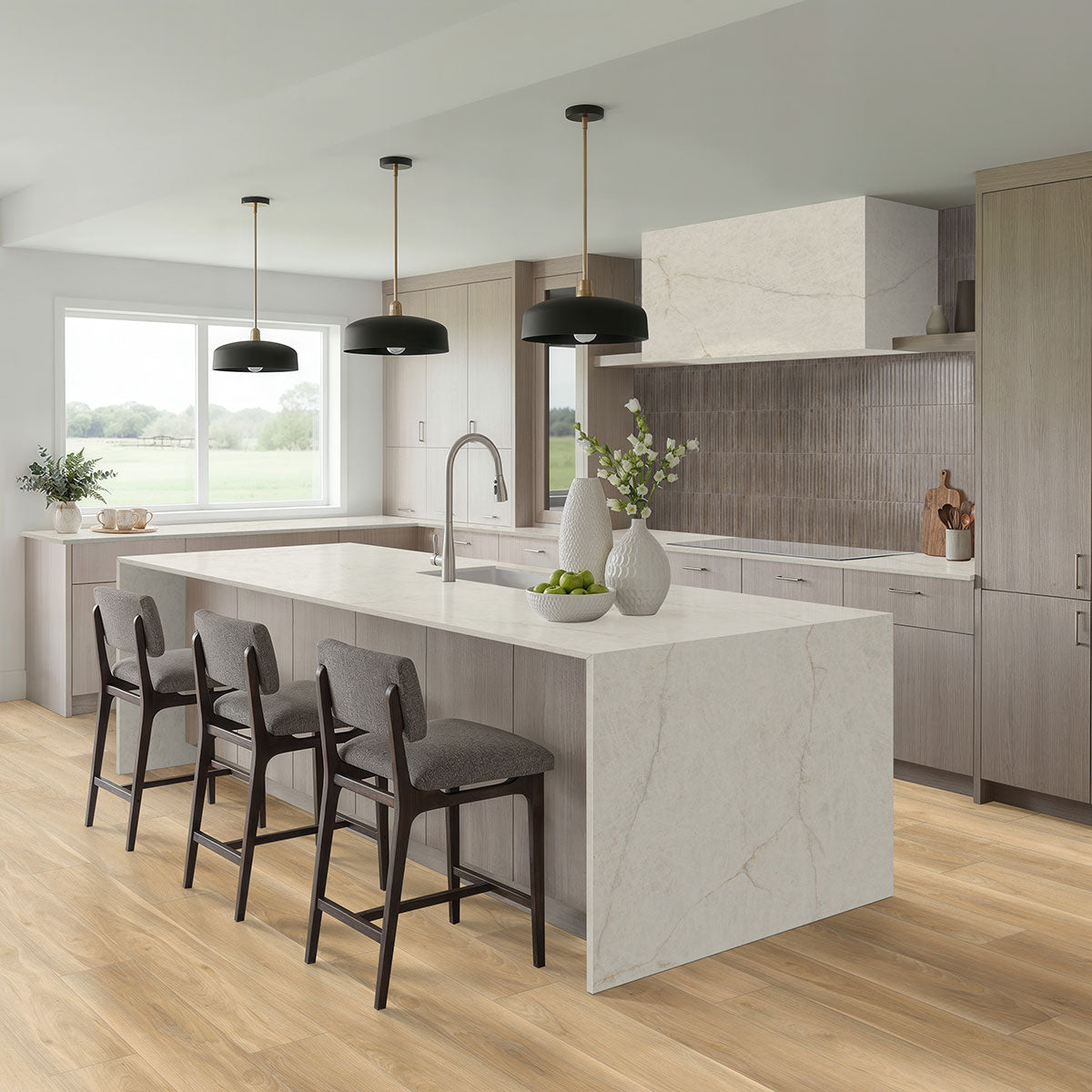 MSI Onyx Grigio — surface detail in natural tonality through-bodied porcelain for full-room install