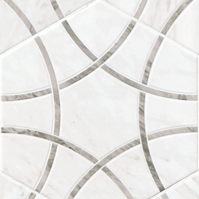 MSI Geoglam Cloud Porcelain Tile — Porcelain Wall Tile 11 x 13 hexagon