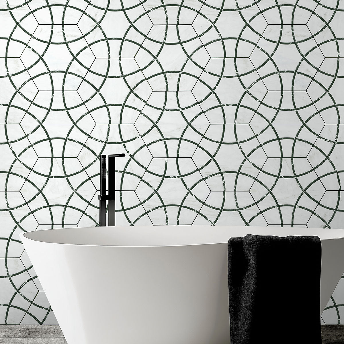 MSI Geoglam Midnight Porcelain Tile — surface detail in natural tonality
