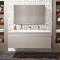 MSI Bianco Dolomite Georama Grigio Polished Marble Tile — surface detail in natural tonality