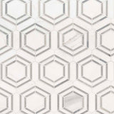 MSI Bianco Dolomite Georama Grigio Polished Marble Tile