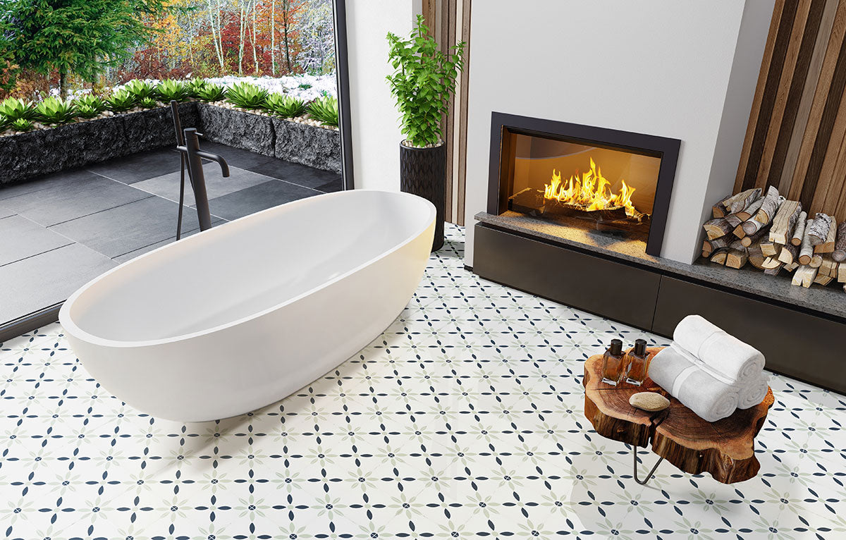 MSI Zaria Greta Porcelain Tile — room scene