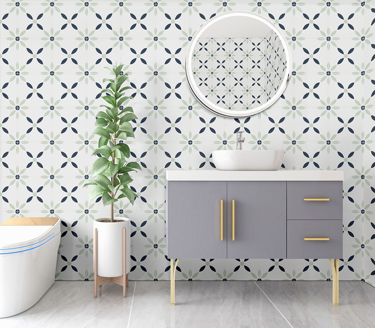 MSI Zaria Greta Porcelain Tile — room scene