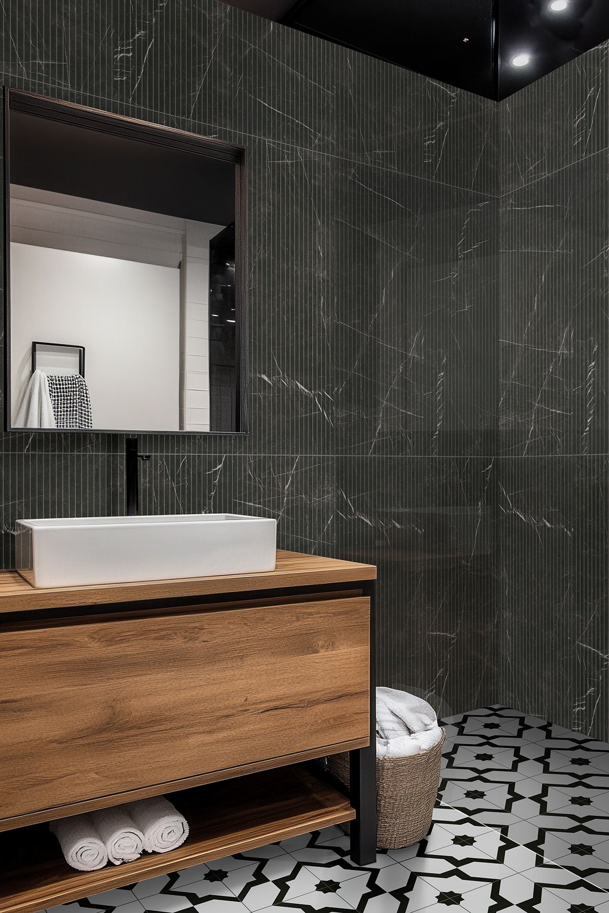 MSI Zaria Gia Encaustic Tile, surface detail in natural tonality