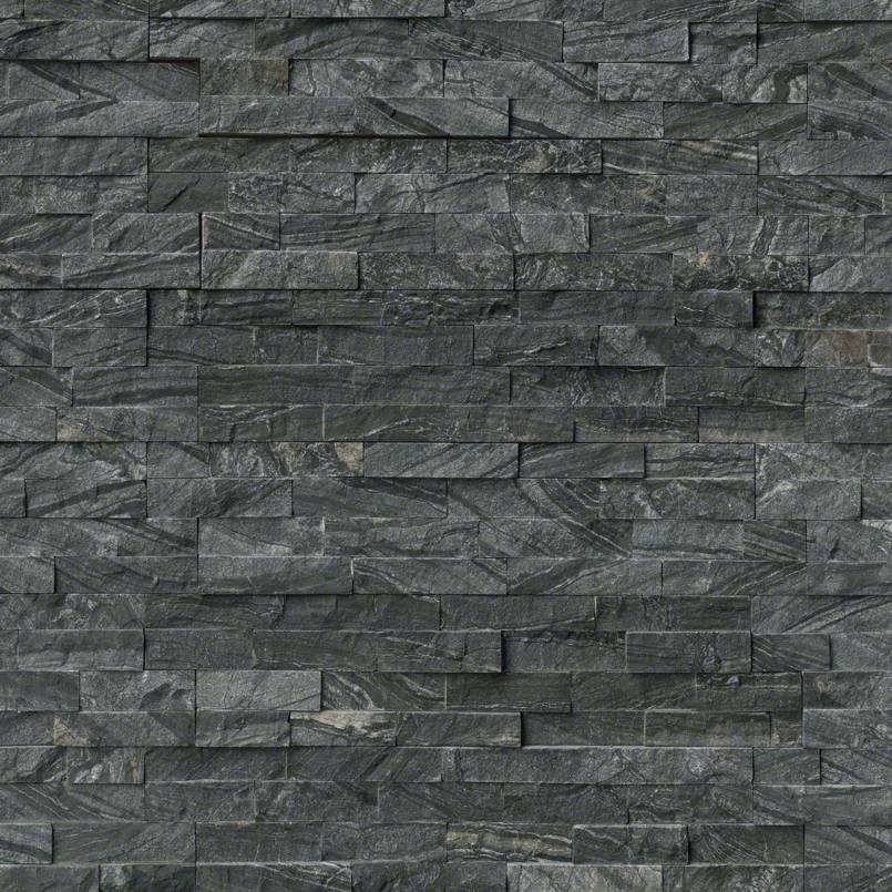 MSI Glacial Black Rockmount — Rockmount Stone Veneer in black tonality