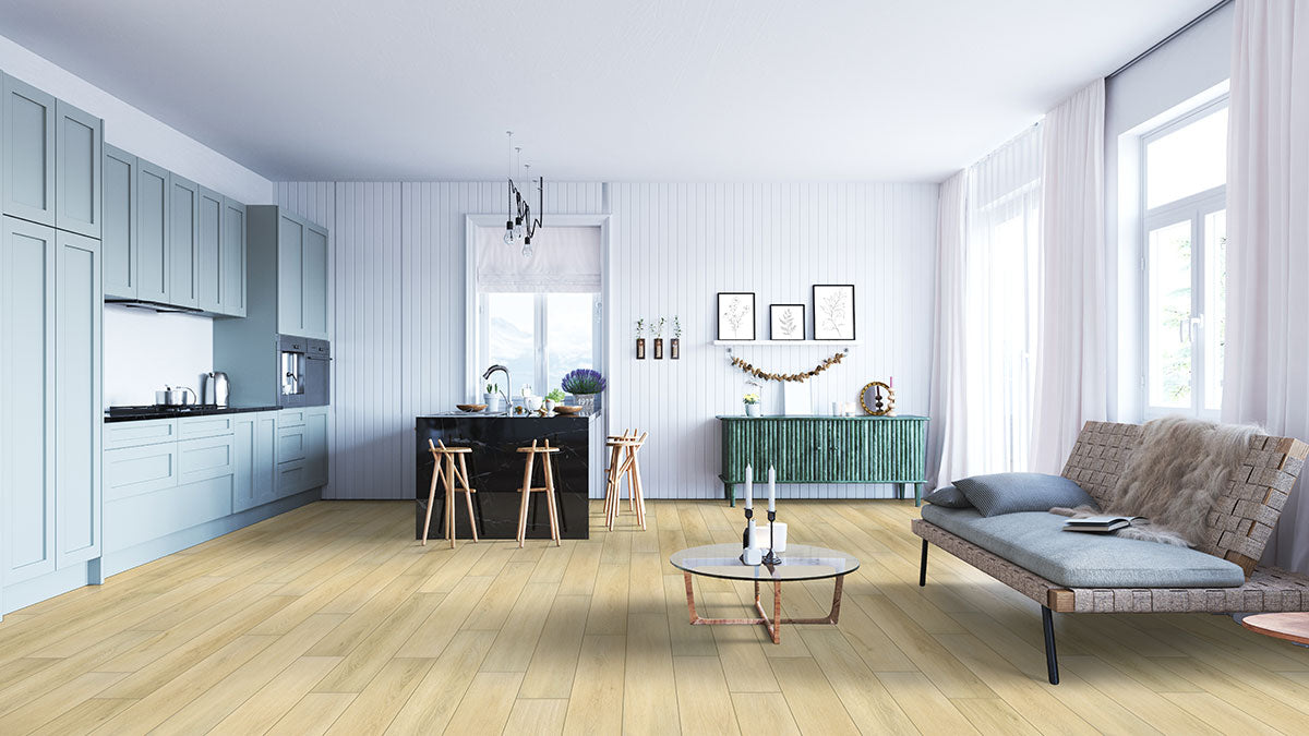 MSI Smithcliffs Glenbury Oak Rigid Core Flooring — surface detail in natural tonality