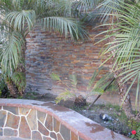 MSI Gold Rush Rockmount — surface detail in gold tonality panelized natural stone wall cladding