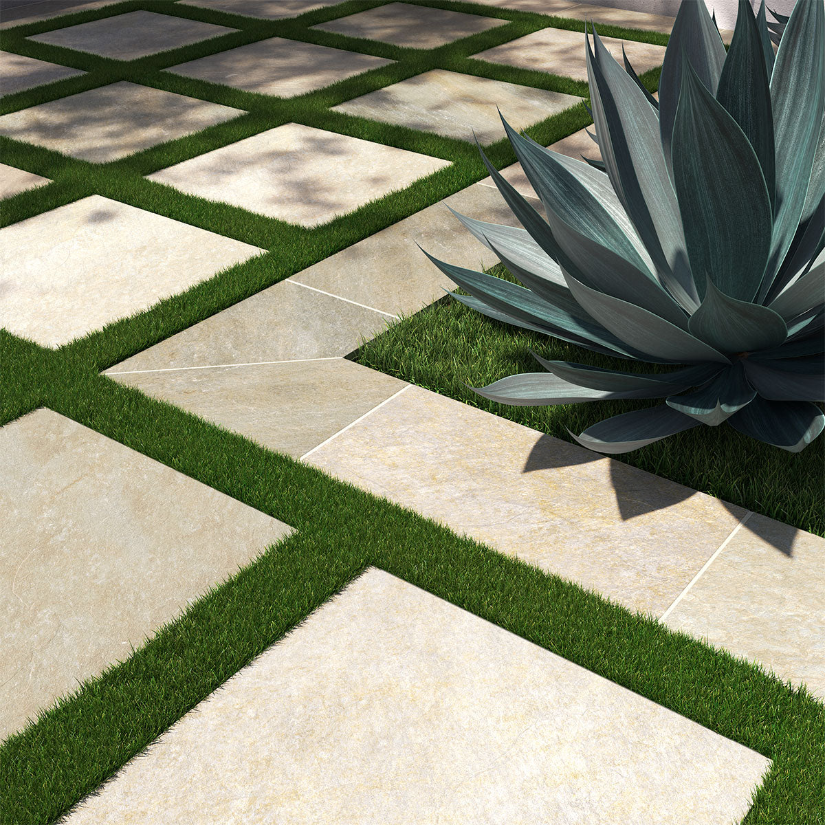 MSI Golden White Porcelain Paver — surface detail in white tonality