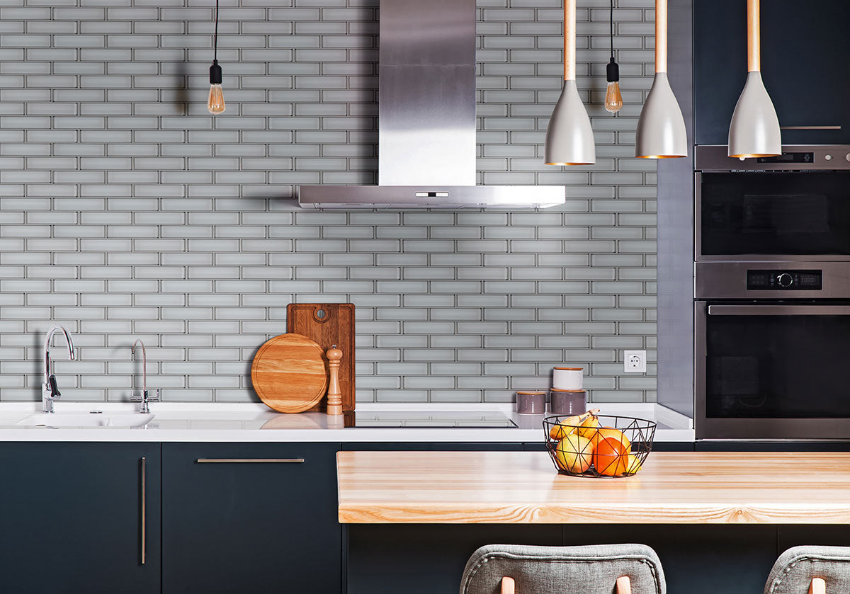 MSI Ice Bevel Subway Tile 2x6 — surface detail in natural tonality