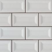 Gray Glossy Inverted Beveled Tile