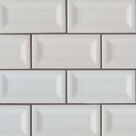 MSI Domino Gray Glossy Inverted Beveled Tile 3x6