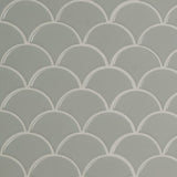 MSI Domino Gray Glossy Fish Scale Pattern Mosaic