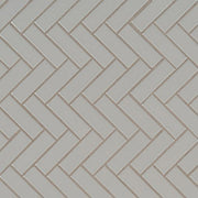 Gray Glossy Herringbone Tile