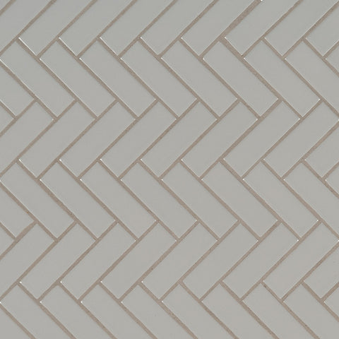MSI Domino Gray Glossy Herringbone Tile