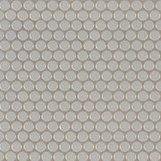 Gray Glossy Penny Round Mosaic