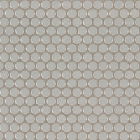 MSI Domino Gray Glossy Penny Round Mosaic — Porcelain Wall Tile in gray tonality
