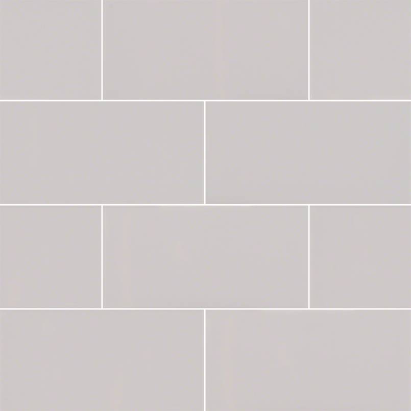 MSI Domino Gray Glossy Subway Tile 3x6 — Porcelain Wall Tile in gray tonality