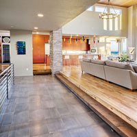 MSI Gray Oak Rockmount — surface detail in gray tonality panelized natural stone wall cladding