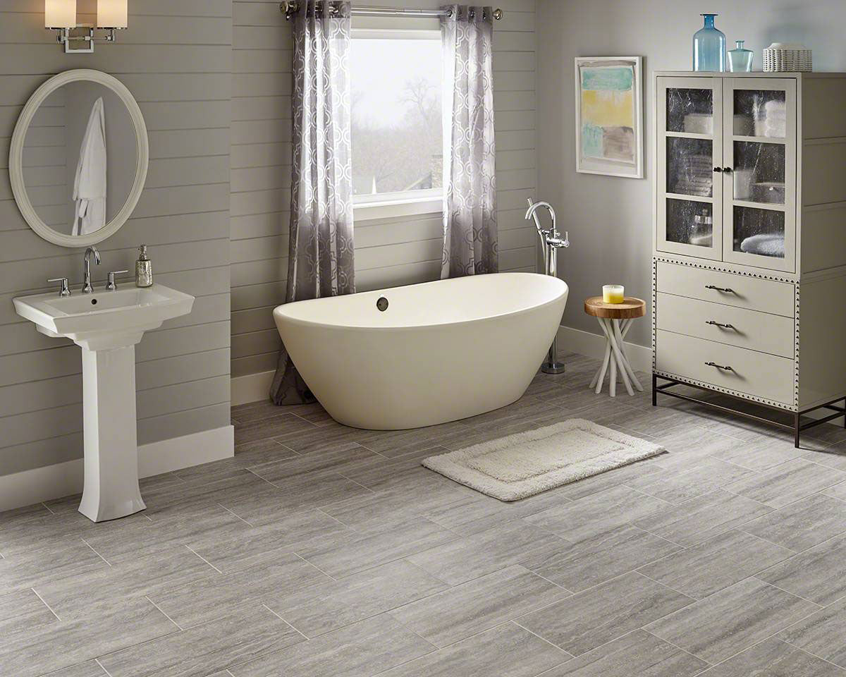 MSI Veneto Gray — surface detail in gray tonality through-bodied porcelain for full-room install