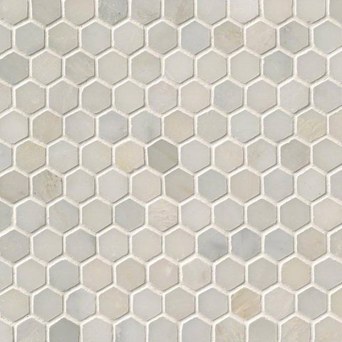 MSI Greecian White 1" Hexagon Mosaic Tile