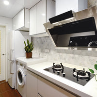 MSI Greecian White Polished Hexagon Tile — surface detail in white tonality