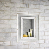 MSI Greecian White Arabesque Tile — surface detail in white tonality