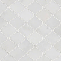 MSI Greecian White Arabesque Tile — Natural Stone Mosaic in white tonality