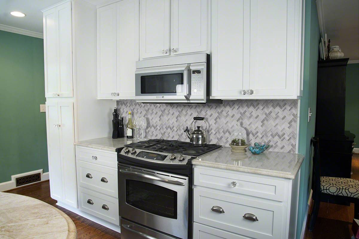 MSI Greecian White Herringbone Pattern — surface detail in white tonality
