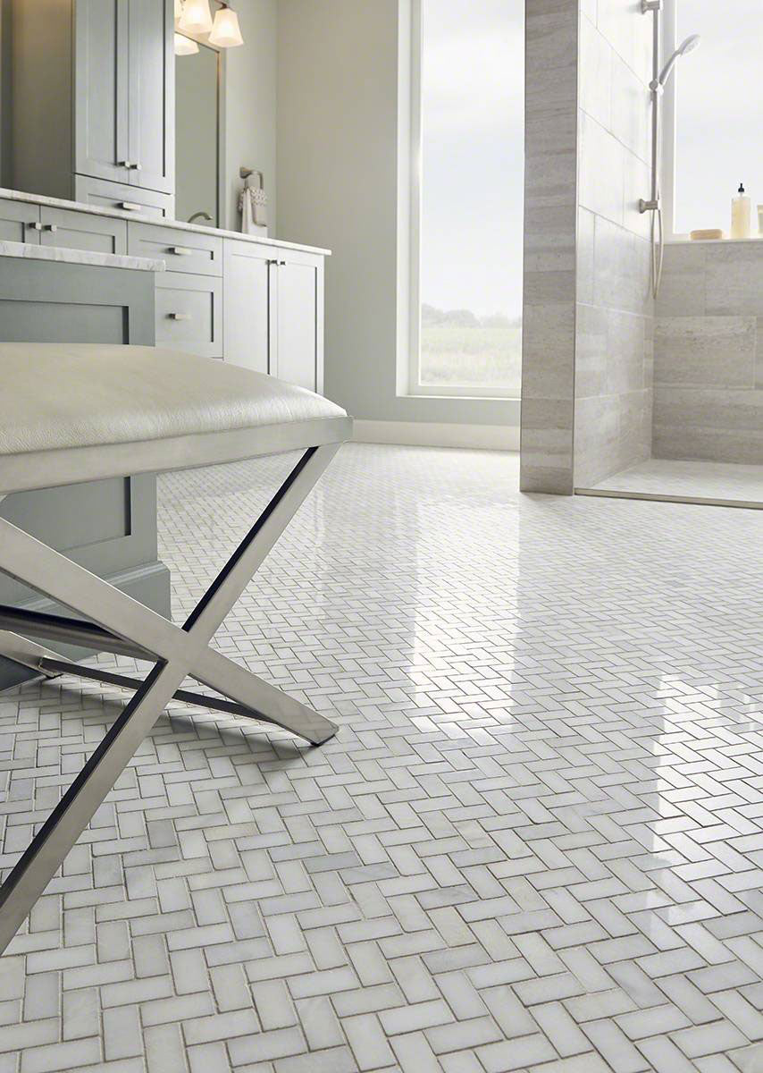 MSI Greecian White Herringbone Pattern — surface detail in white tonality