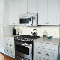 MSI Greecian White Herringbone Pattern — surface detail in white tonality